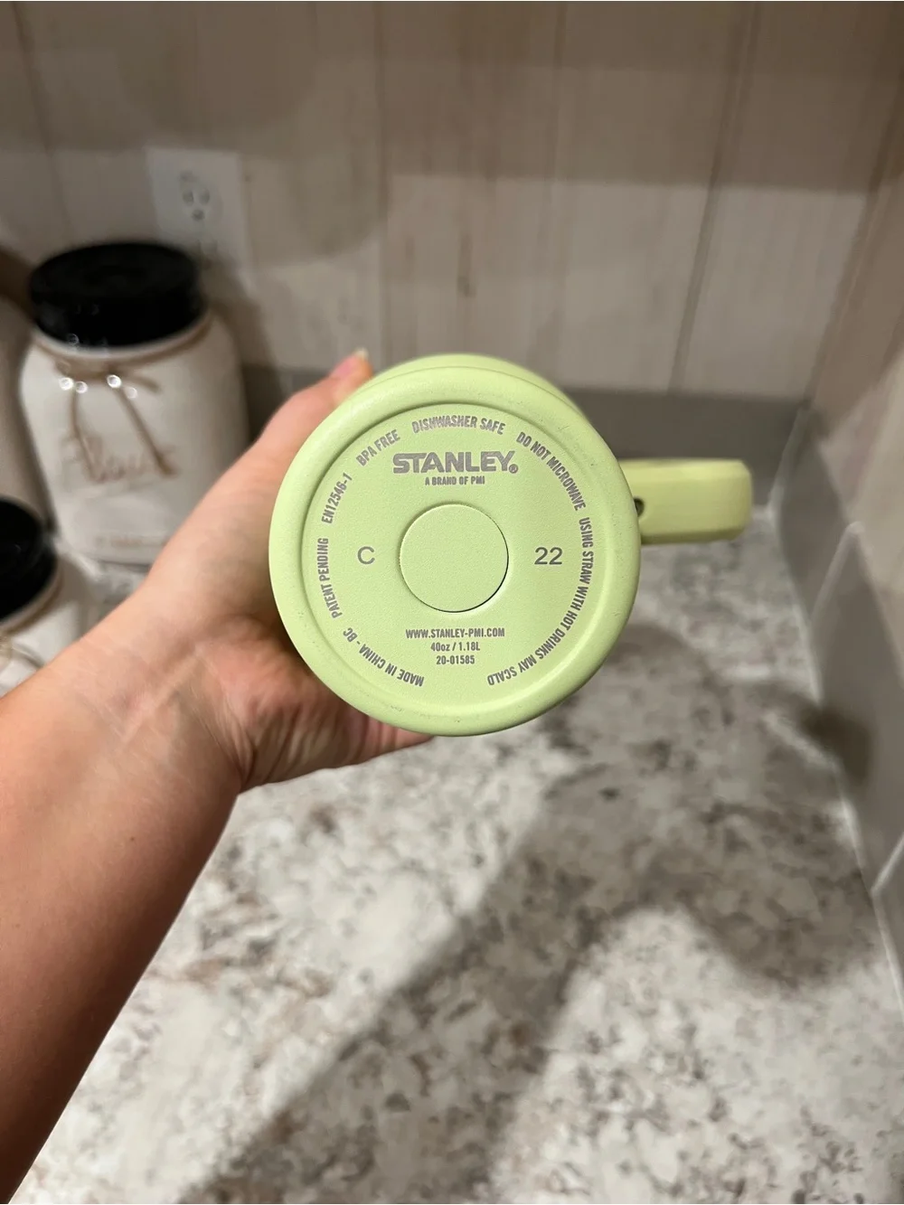 Stanley Lime Green Insulated Travel Mug with Handle